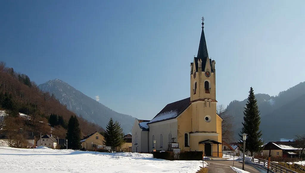 The parish church Immaculate Conception in Steyrling, municipality of Klaus an der Pyhrnbahn, Upper Austria, is protected as a cultural heritage monument.