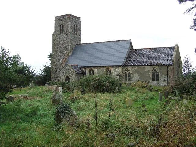 St Lawrence's parish church, Ilketshall St Lawrence, Suffolk, seen from the southeast