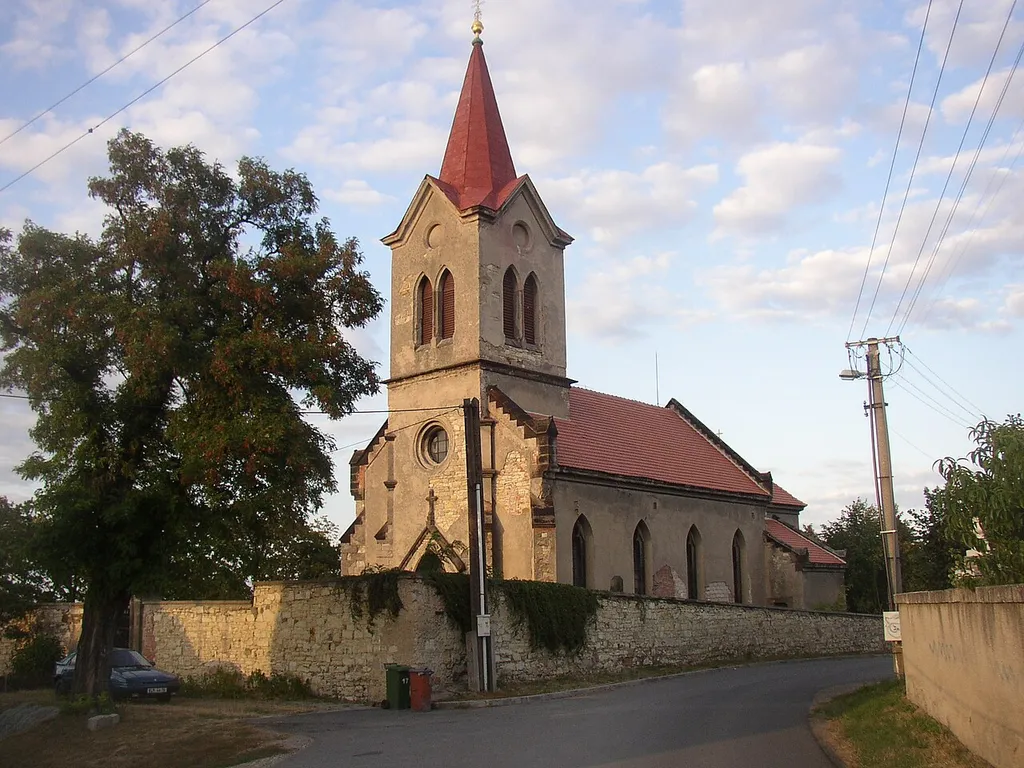 SS Simon and Jude church in Dolín (part of Slaný town, Kladno District, Czech Republic).