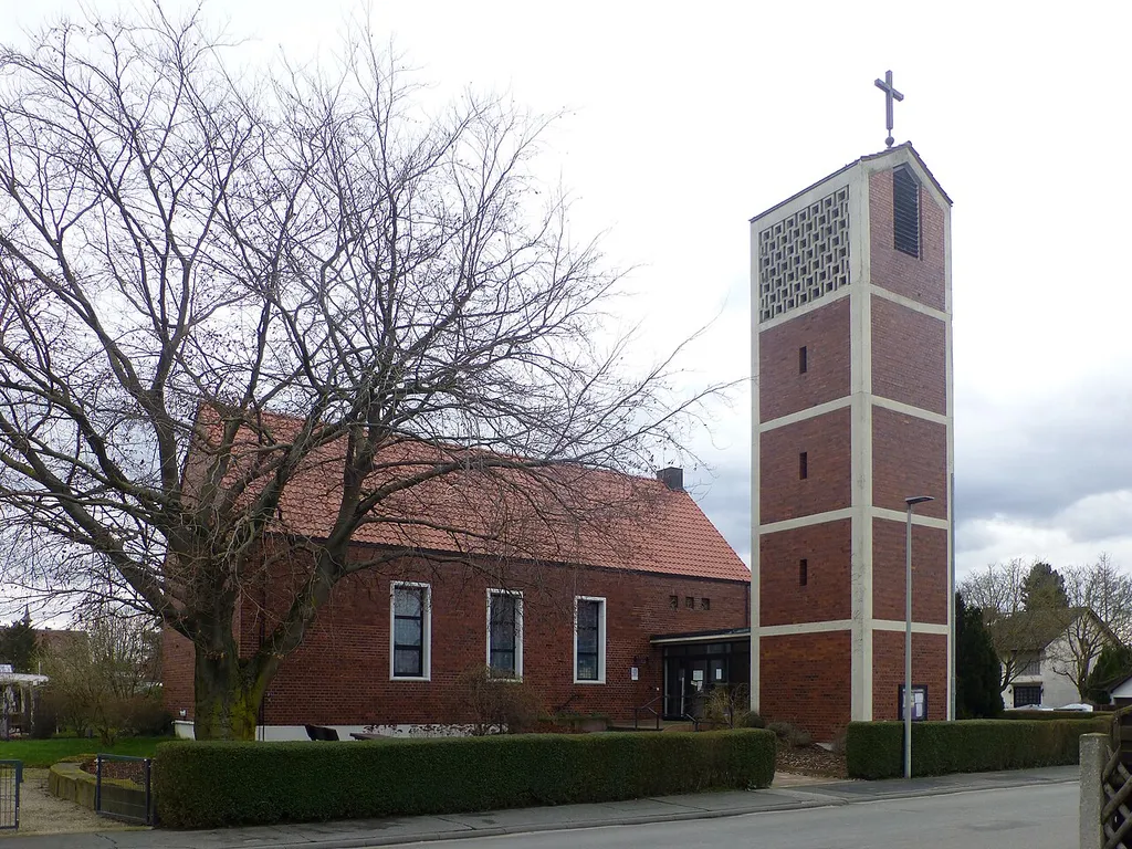 Evangelische Kirche in Allmendfeld, einem Ortsteil von Gernsheim am Rhein