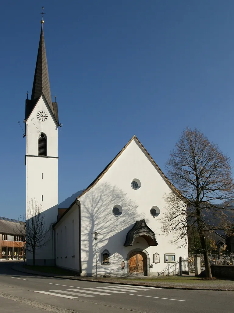Pfarrkirche hl. Valentin in Bizau,Vorarlberg.