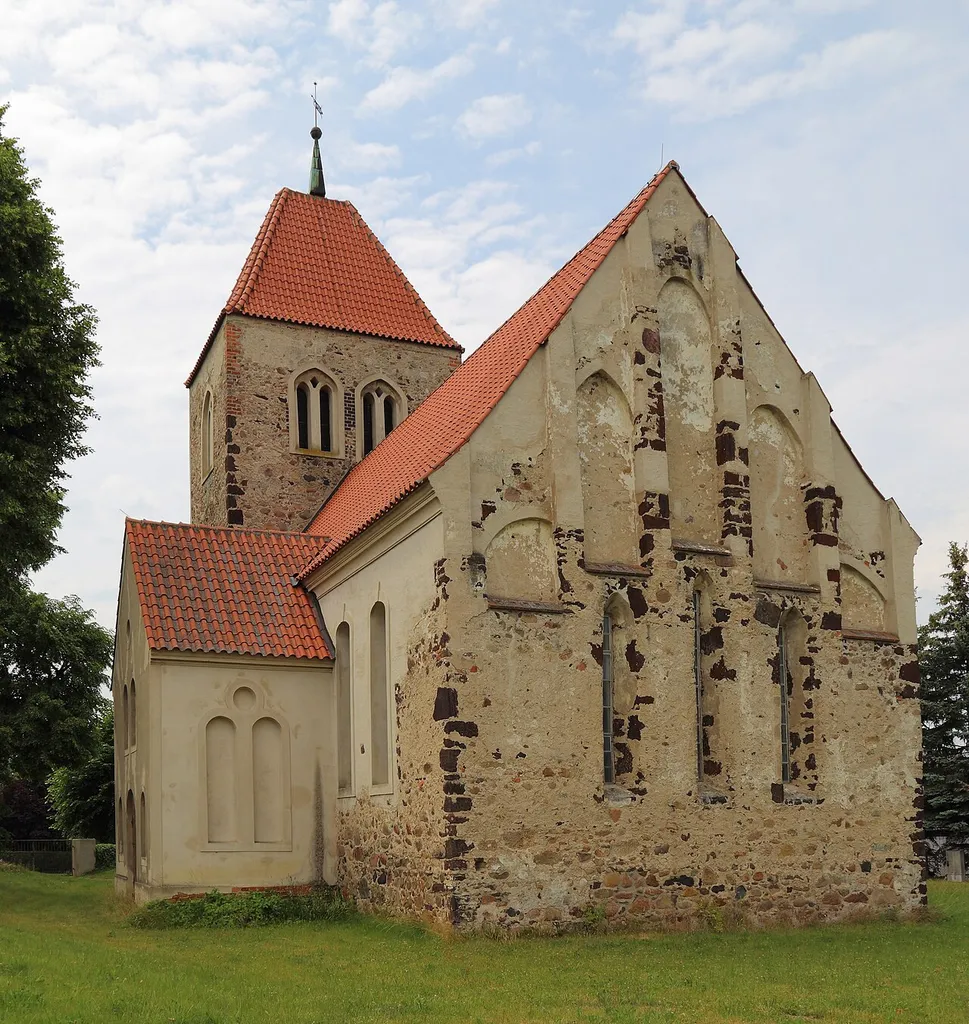 Protestant Village Church (Dorfkirche) of Beesdau, district of Heideblick, Landkreis Dahme-Spreewald, Brandenburg, Germany.