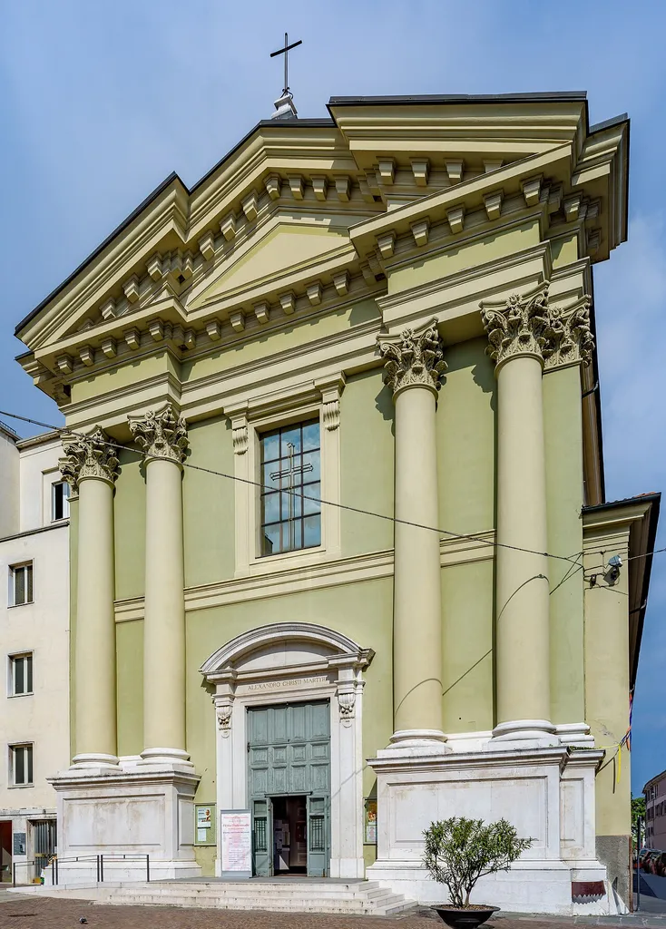 Facade of the Sant'Alessandro church in Brescia.