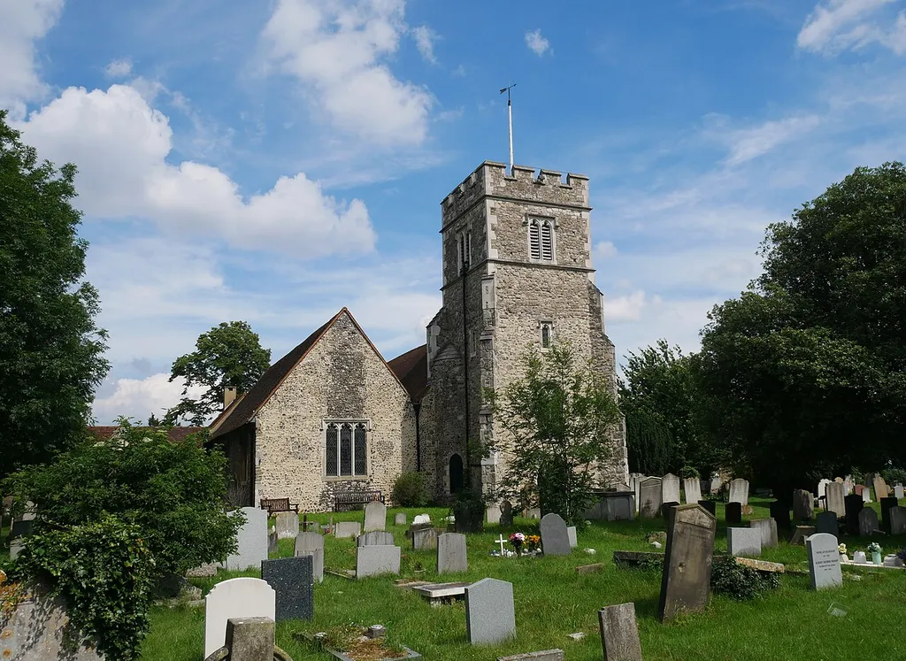 A northwest view of the Church of Saint Paulinus in Crayford.