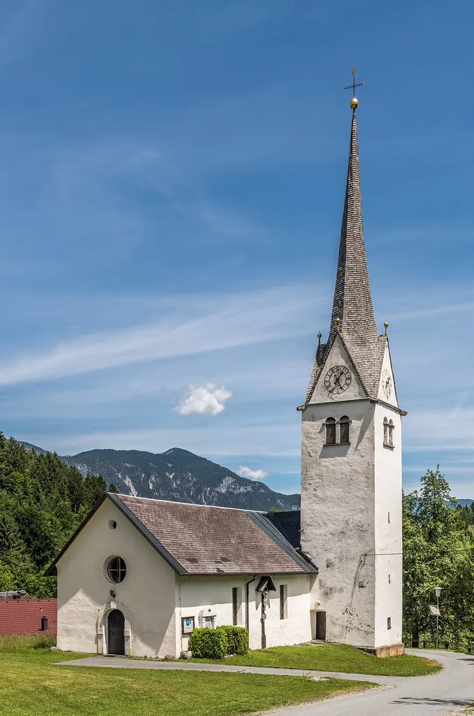 Parish church Saint Gertrude in Mellweg, municipality Hermagor-Pressegger See, district Hermagor, Carinthia, Austria, EU