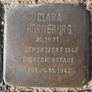 Stolperstein dedicated to Clara Horneburg