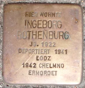 Stolperstein dedicated to Ingeborg Rothenburg