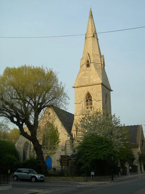 St Andrew's parish church, Bridgeman Road, Barnsbury, London N1, seen from the west