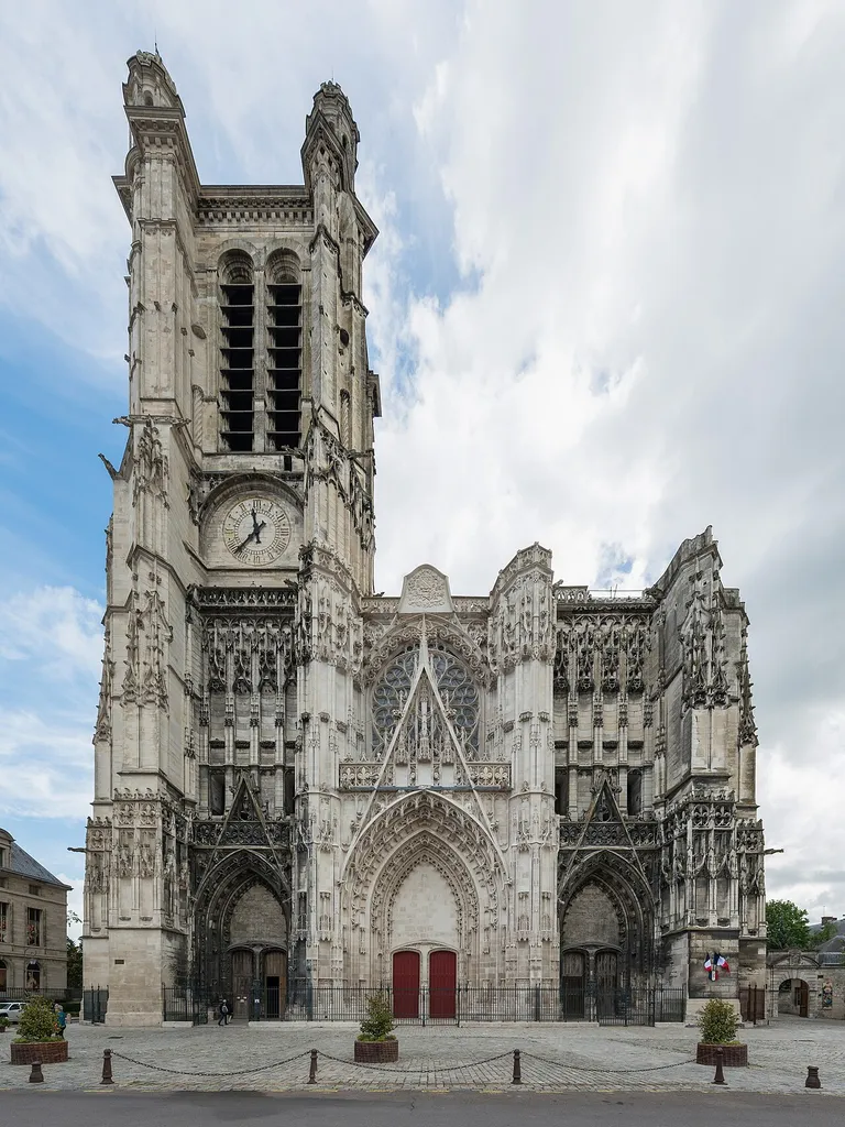 The west facade of Troyes Cathedral
