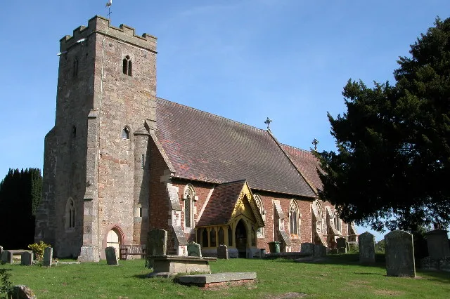 Oxenhall Church. St Anne's church at Oxenhall was rebuilt in 1867-8 except for the tower which dates from the 14th century. Until 1972 the tower was topped by a spire.