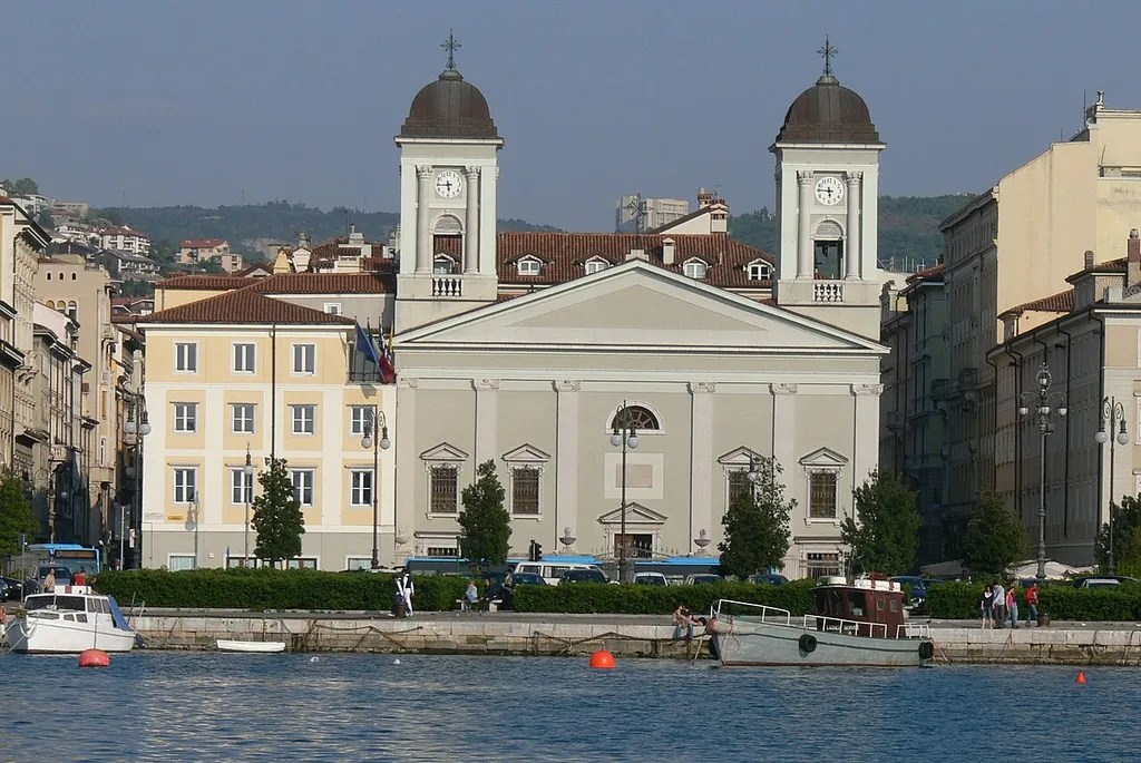 Trieste ( Italy ). View from Molo Audace - San Nicolo dei Greci ( 1786 ).