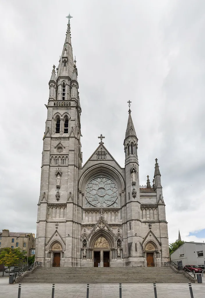The exterior of St Peter's Church in Drogheda, Ireland, looking north from West Street.