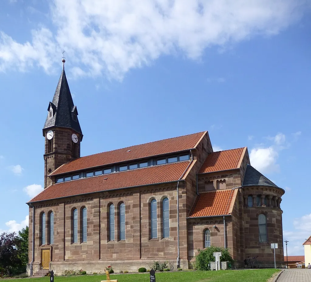 Katholische Pfarrkirche St. Andreas in Mingerode, Duderstadt, Untereichsfeld. Erbaut 1872/73 durch Wilhelm Tochtermann (Hildesheim).