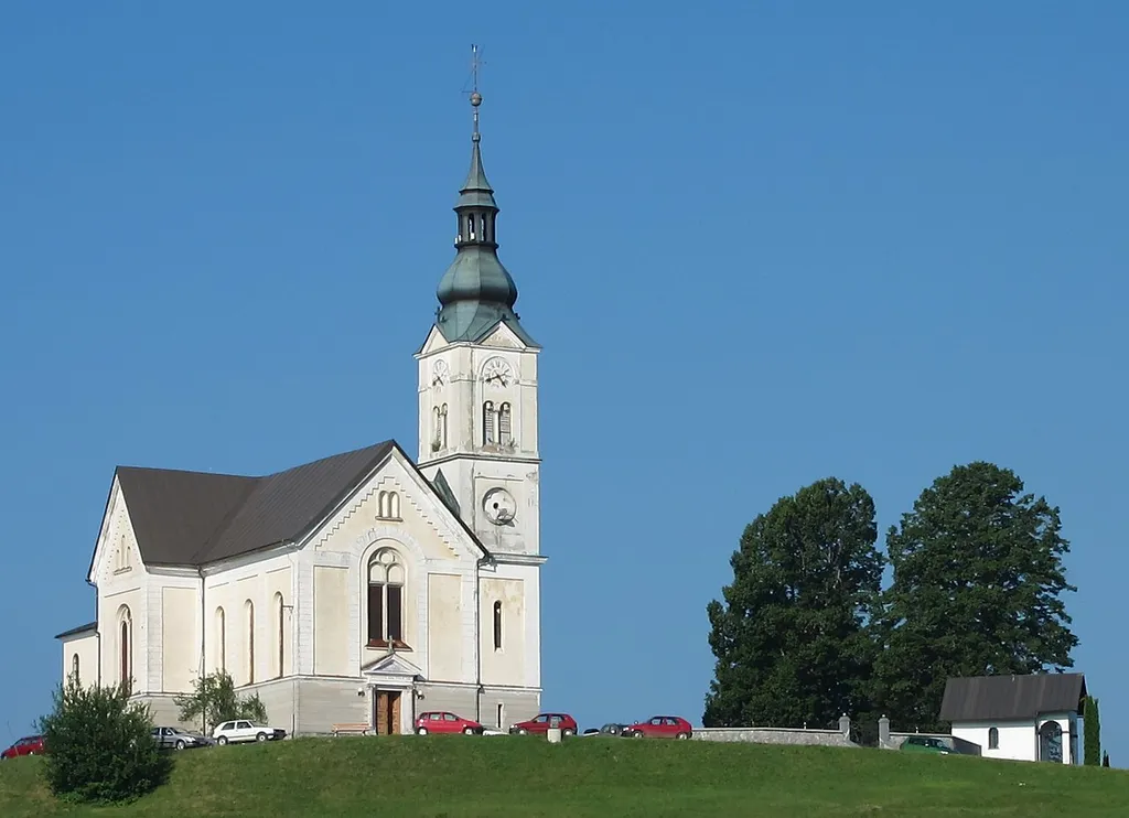 Saint Leonard's Church in Črni Vrh, Municipality of Dobrova–Polhov Gradec, Slovenia