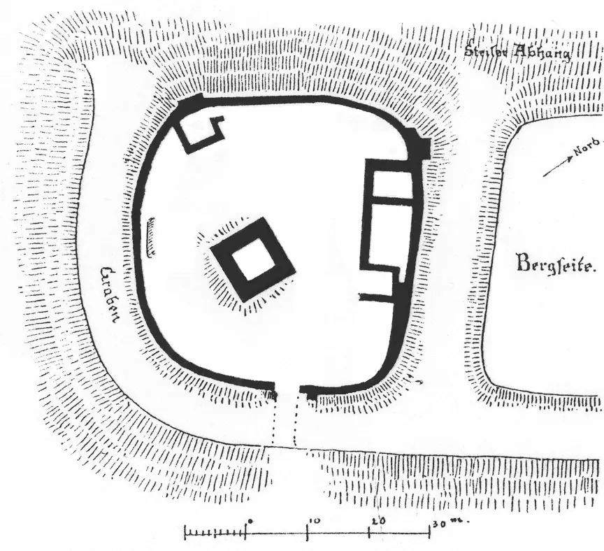 Floor plan of Castle Hardenberg in Velbert, Germany