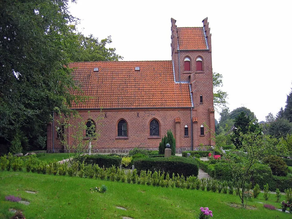 Gadevang Church, Gadevang church district, Holbo, Strø &amp; Lynge-Frederiksborg Herred, Frederiksborg County, Denmark.