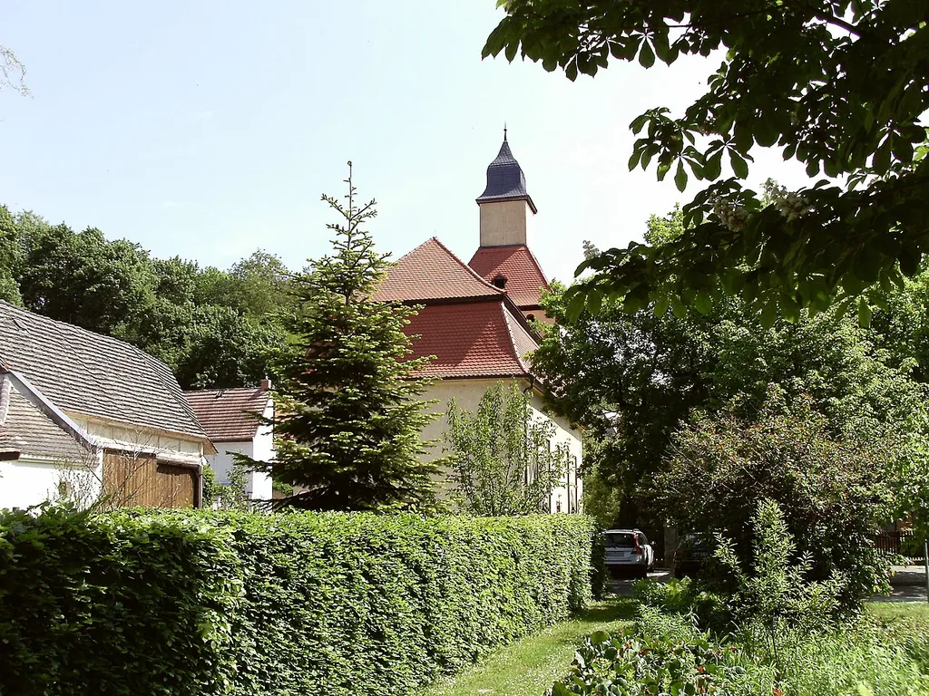 Markwerben church from the west (Weissenfels, district of Burgenlandkreis, Saxony-Anhalt)