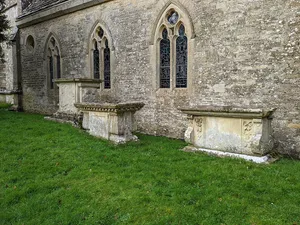 Ball And Two Unidentified Monuments, Immediately South Of Church In Churchyard Of Church Of St John The Baptist