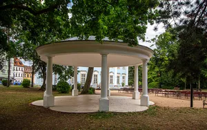 round pavilion in Teplice castle garden
