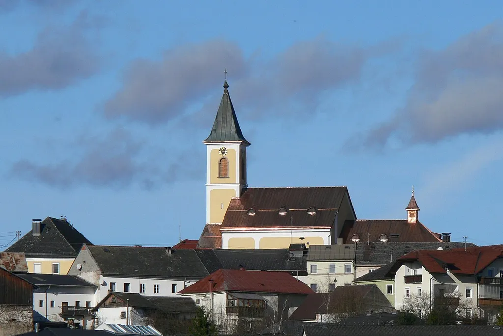 Peilstein ( Upper Austria ). Ss. Giles and Leonard parish church ( 1797 ).