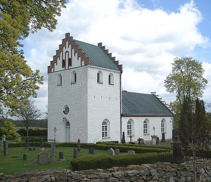 Nävlinge church in Nävlinge village, Hässleholm Municipality, Sweden