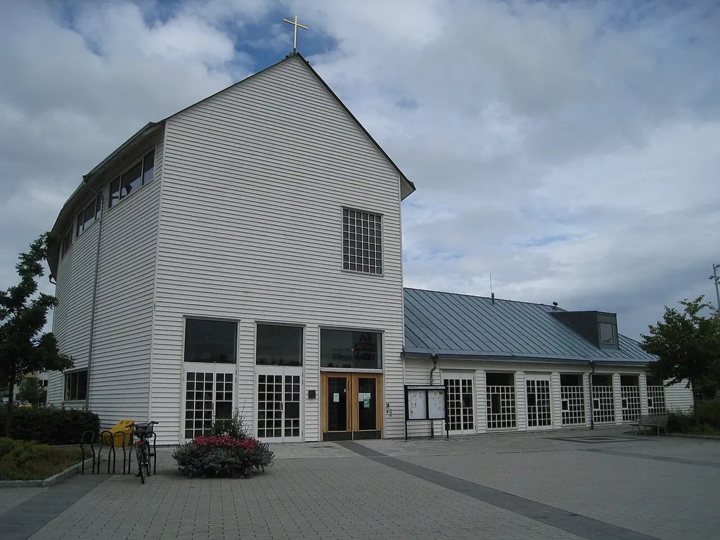 Viksjö church, Järfälla, in Stockholm County, is located in the center of Viksjö. The church belongs to Järfälla church. It was inaugurated on June 19, 2005. The architect is Nyréns architectural office.