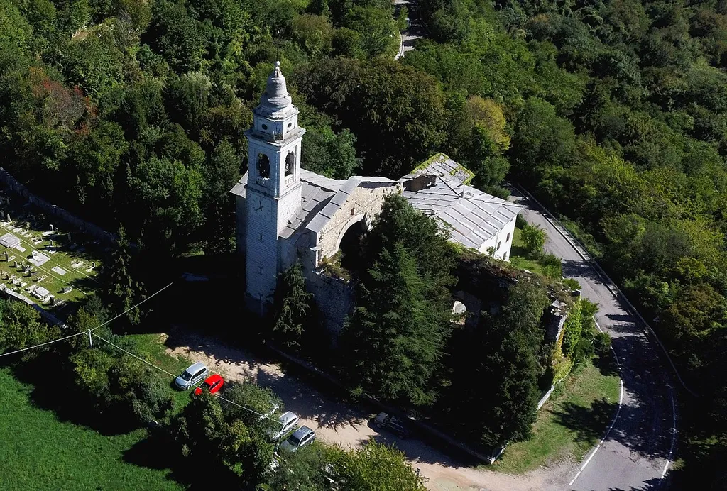 Breonio (Fumane, Veneto, Italy), old Saint Martial church and cemetery