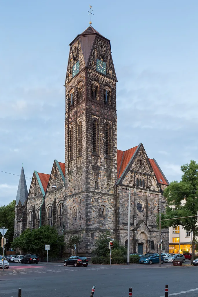 Nazareth church located at Sallstrasse and Krausenstrasse in Suedstadt quarter of Hannover, Germany.