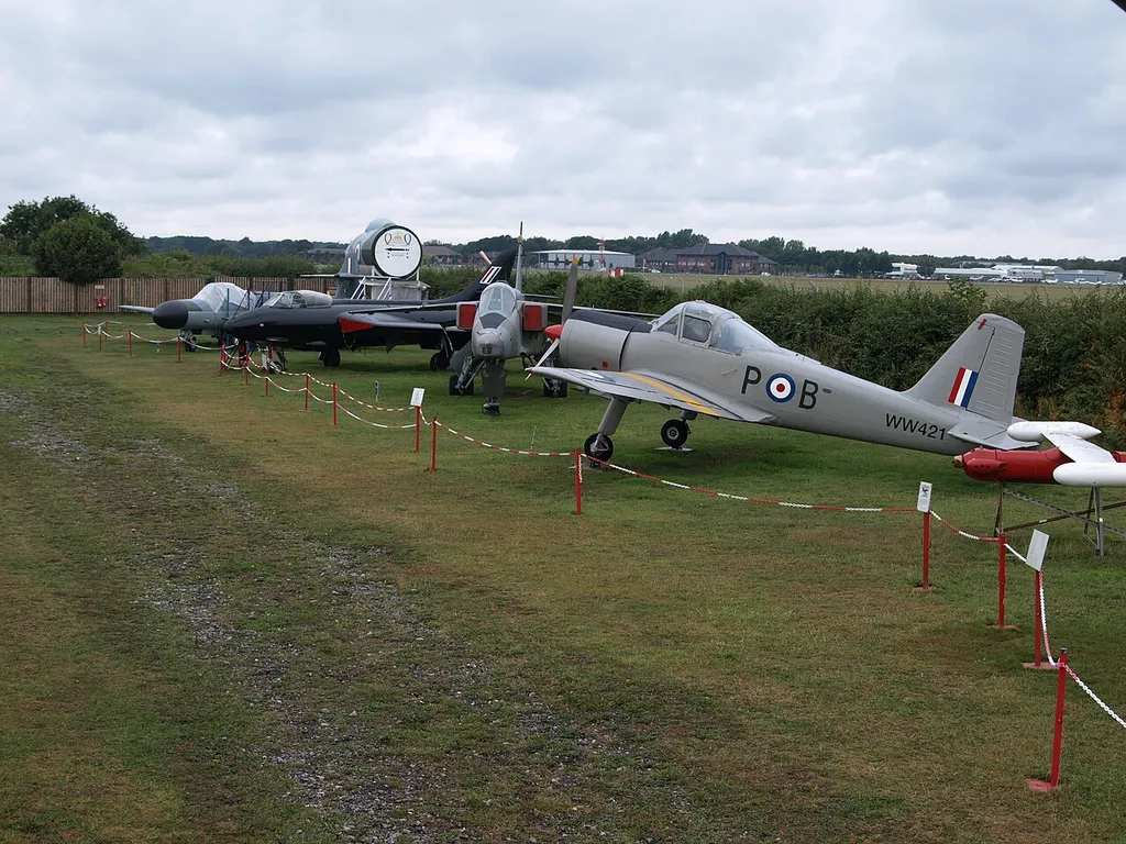 Aircraft displayed at the Bournemouth Aviation Museum, August 2010.