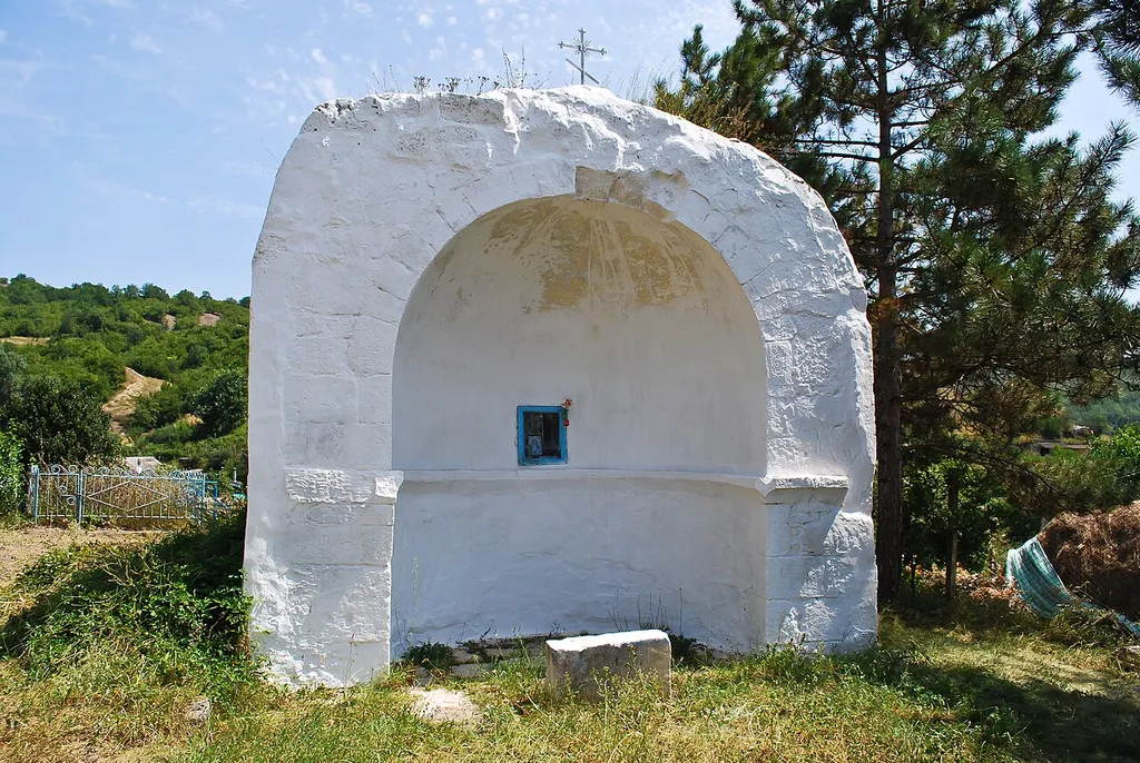 The ruins of old church in village Verkhorechye (Bakhchisaray Raion, Ukraine)