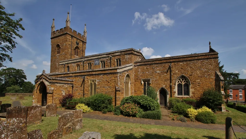 Parish church of St St John the Baptist, Bodicote, Oxfordshire, seen from the southeast