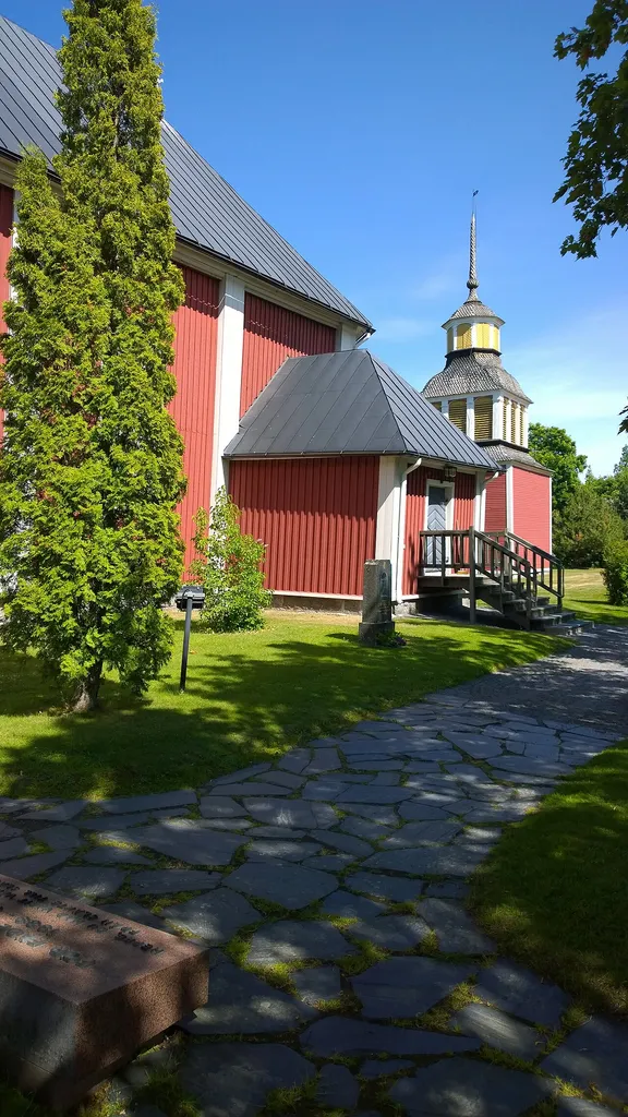 Replot Church and the belfry on Replot island in Korsholm, Finland, built in 1781.