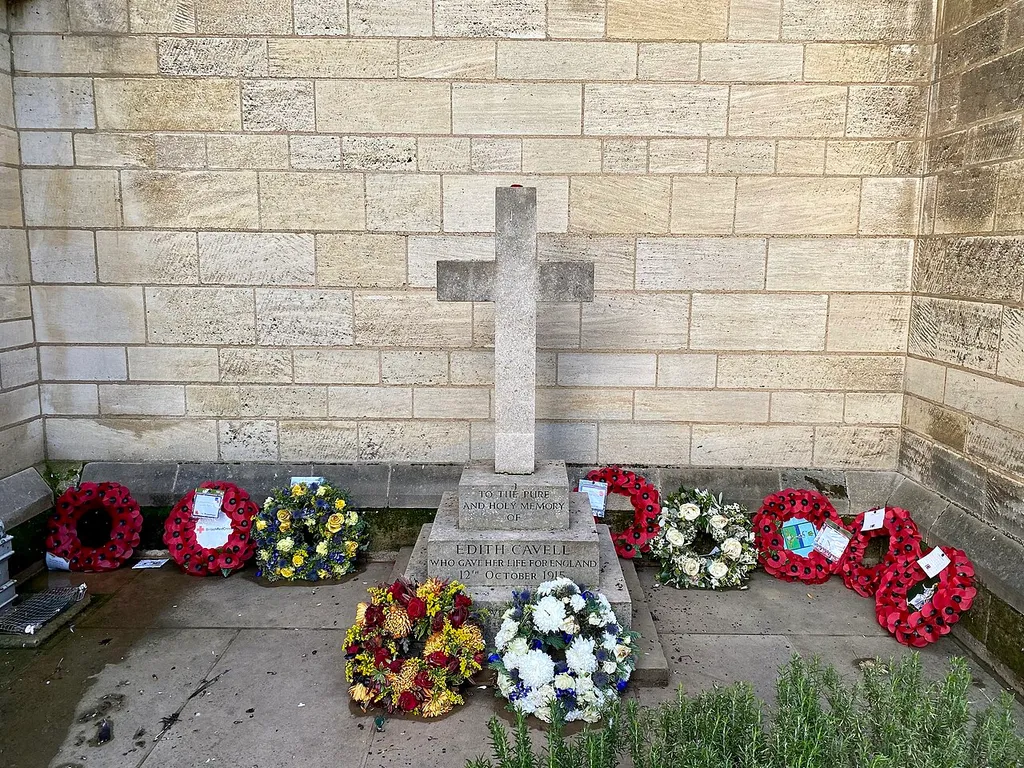 Cavell Memorial 2 Metres East of South Transept of Norwich Cathedral