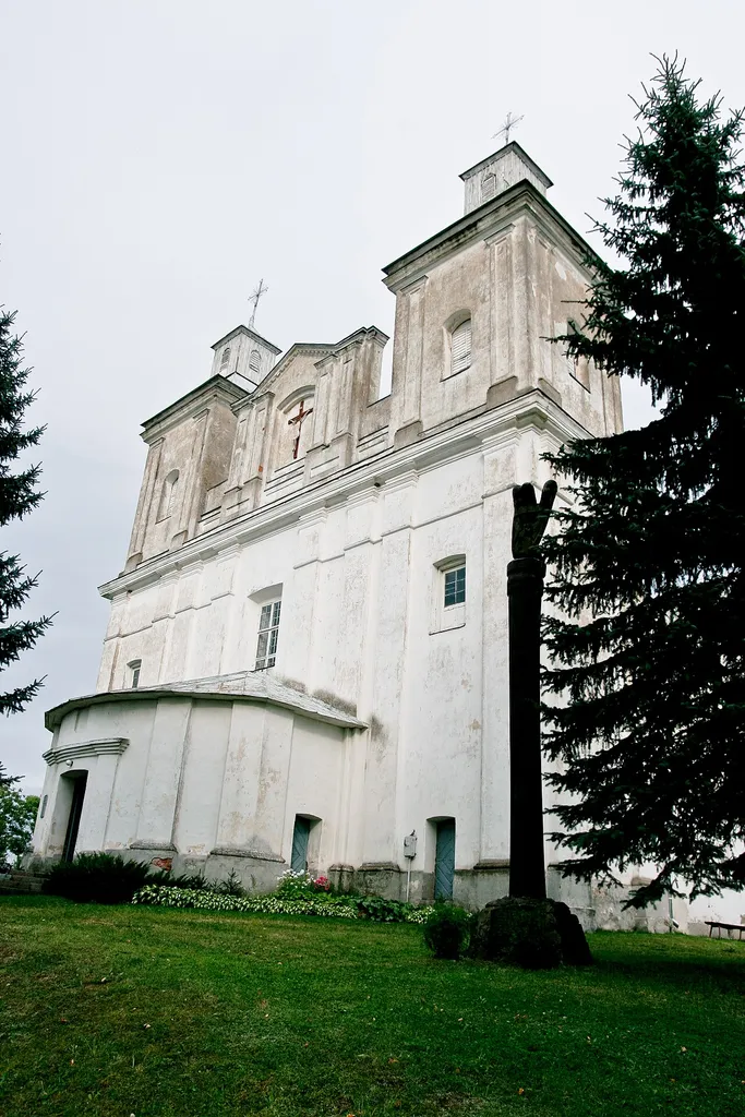 Church in the town of Rudamina in Lithuania
