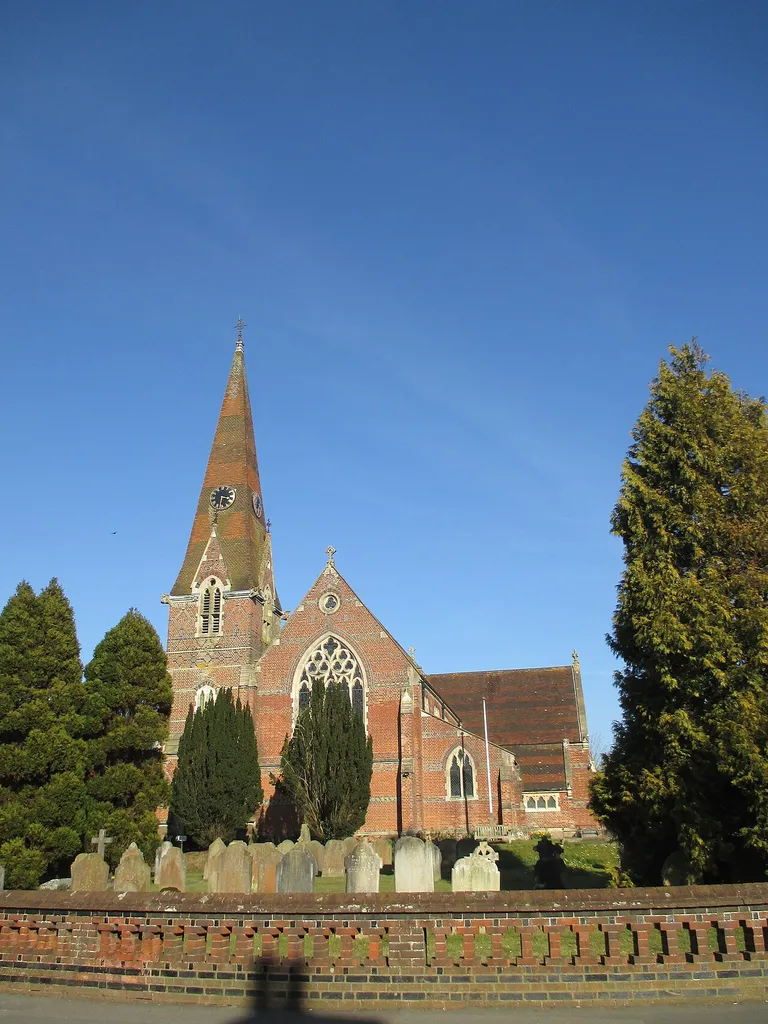 St. John the Evangelist's church, Burgess Hill, West Sussex, seen from the west.