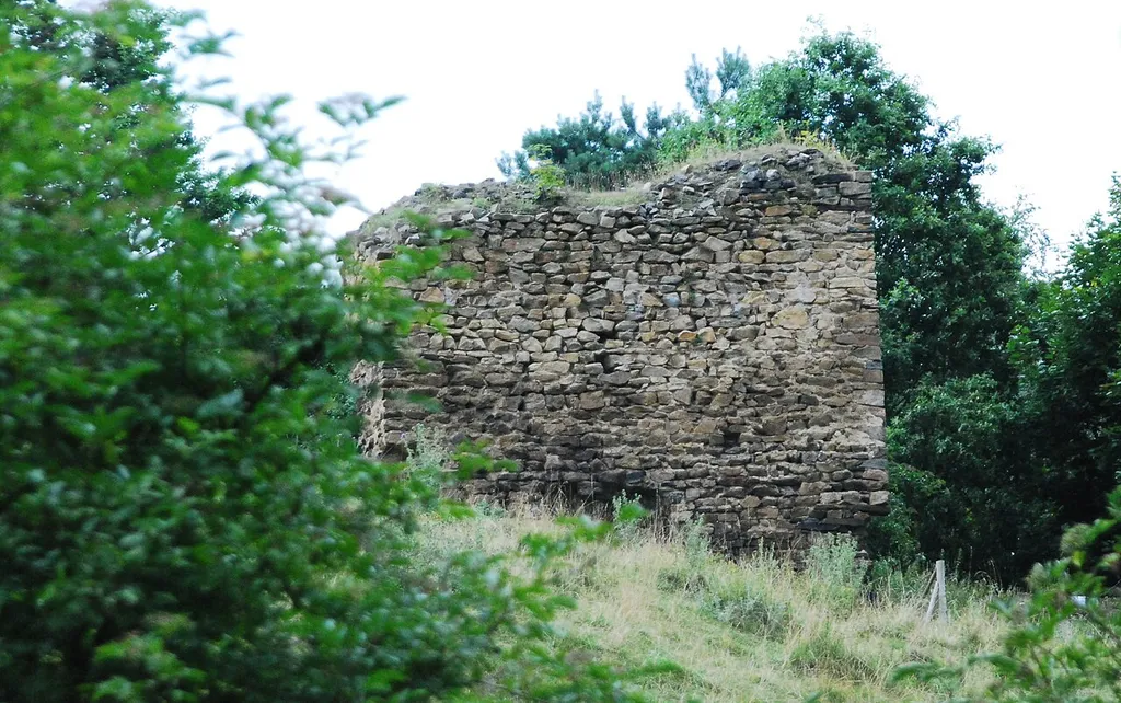 Wachtturm der Ruine der Burg Weikertschlag an der Thaya in Niederösterreich
