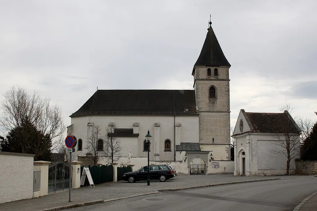 Die kath. Pfarrkirche hl. Kunigunde in der burgenländischen Marktgemeinde Breitenbrunn am Neusiedler See.