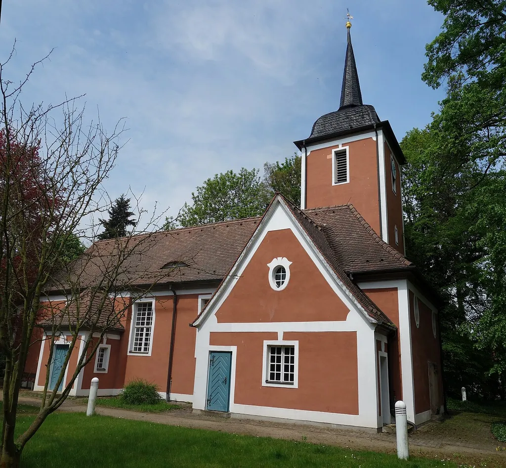 South-south-eastern view of church in Falkenrehde, Ketzin municipality, Havelland district, Brandenburg state, Germany