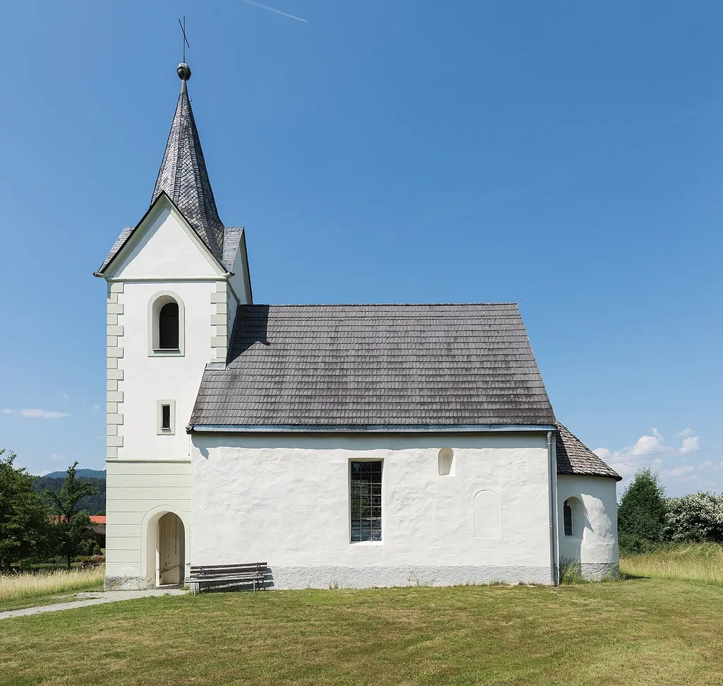 Subsidiary church Saint Bartholomew at Tessendorf, 9th district "Annabichl", municipality Klagenfurt on the Lake Woerth, Carinthia, Austria, EU