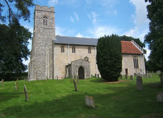 St George's parish church, St Cross South Elmham, Suffolk, seen from the south