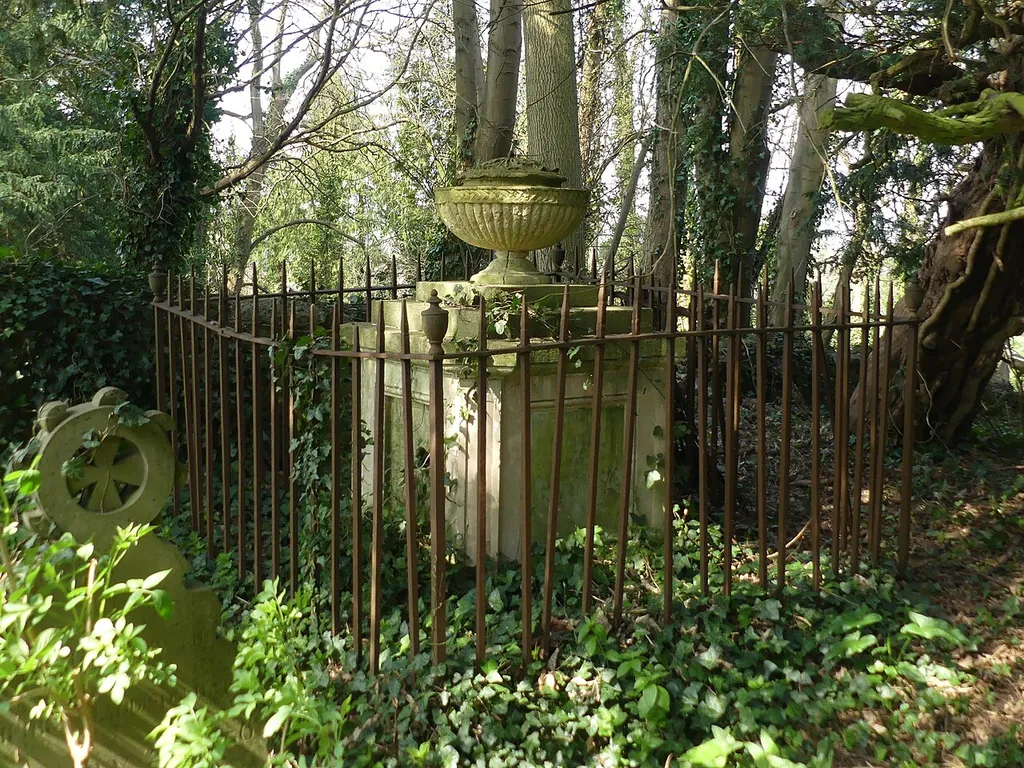 Monument to Thomas Clems, in churchyard to north of Holy Trinity Church: Grade II listed chest tomb in Newton St Loe, Somerset. .mw-parser-output .messagebox{margin:4px 0;width:auto;border-collapse:collapse;border:2px solid var(--border-color-progressive,#6485d1);background-color:var(--background-color-neutral-subtle,#fbfcff);color:var(--color-base,#202122);box-sizing:border-box;border-inline-start-width:8px}.mw-parser-output .messagebox.mbox-small{font-size:88%;line-height:1.25em}.mw-parser-output .mbox-warning,.mw-parser-output .mbox-speedy{border:2px solid var(--border-color-error,#b22222);background:var(--background-color-error-subtle,#ffdbdb);border-inline-start-width:8px}.mw-parser-output .mbox-serious,.mw-parser-output .mbox-delete,.mw-parser-output .mbox-stop{border:2px solid var(--border-color-error,#b22222);border-inline-start-width:8px}.mw-parser-output .mbox-issue,.mw-parser-output .mbox-content{border:2px solid #f28500;background:var(--background-color-warning-subtle,#ffe);border-inline-start-width:8px}.mw-parser-output .mbox-query,.mw-parser-output .mbox-style{border:2px solid #f4c430;background:var(--background-color-warning-subtle,#ffe);border-inline-start-width:8px}.mw-parser-output .mbox-shit{border:2px solid #960;border-inline-start-width:8px}.mw-parser-output .mbox-license{border:2px solid #88a;border-inline-start-width:initial}.mw-parser-output .mbox-legal{border:2px solid var(--border-color-notice,#666);background:var(--background-color-base,#fff);border-inline-start-width:8px}.mw-parser-output .mbox-honor{border:2px solid #ca3;background:var(--background-color-warning-subtle,#fcf4db);border-inline-start-width:8px}.mw-parser-output .mbox-growth{border:2px solid #8d4;background:var(--background-color-success-subtle,#d5fdf4);border-inline-start-width:8px}.mw-parser-output .mbox-move{border:2px solid #93c;border-inline-start-width:8px}.mw-parser-output .mbox-protection,.mw-parser-output .mbox-message{border:2px solid var(--border-color-base,#aaa);