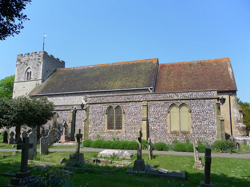 St Peter and St Paul's Church, Rustington, Arun District, West Sussex, England. The ancient parish church of Rustington. Listed at Grade II by English Heritage (NHLE Code 1221559)