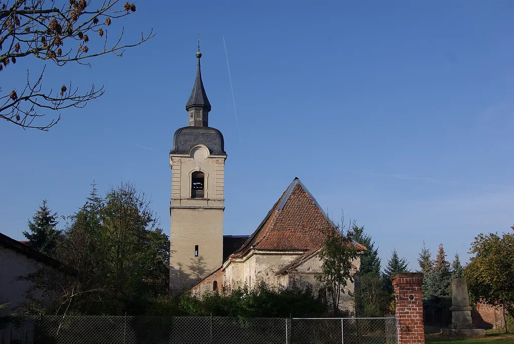 Wenzlow Ortsteil Grüningen in Brandenburg. Die Kirche steht unter Denkmalschutz.