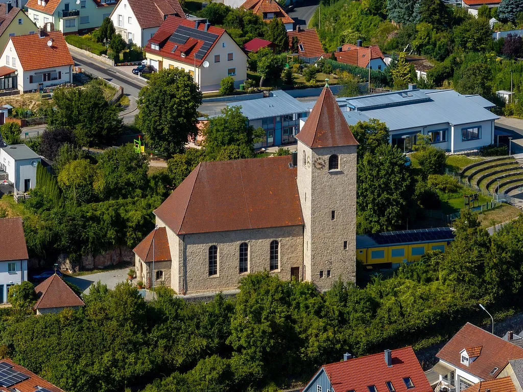 Burgkunstadt Evangelical Church Aerial view
