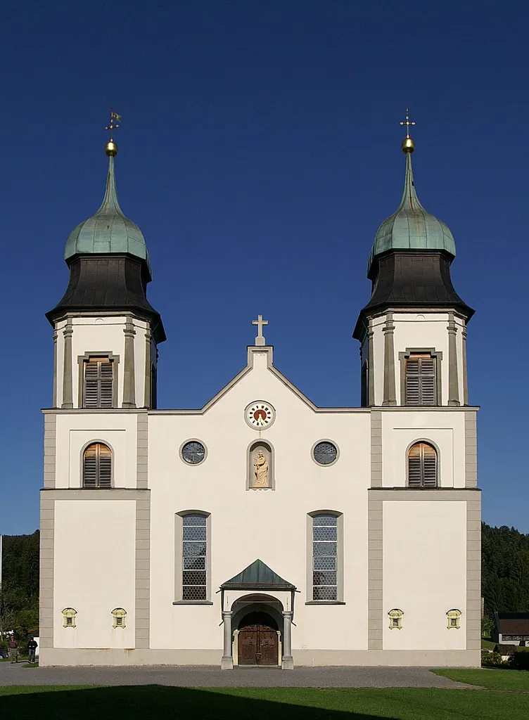 Bildstein, Wallfahrtskirche Mariä Heimsuchung. *** Veröffentlicht: Alois Niederstätter in "Geschichte Vorarlbergs Band 2 Vorarlberg 1523 bis 1861 Auf dem Weg zum Land ISBN 978-3-7030-0864-1 2015 (ohne Quellenangabe).