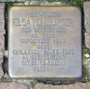 Stolperstein dedicated to Elsa Homburger
