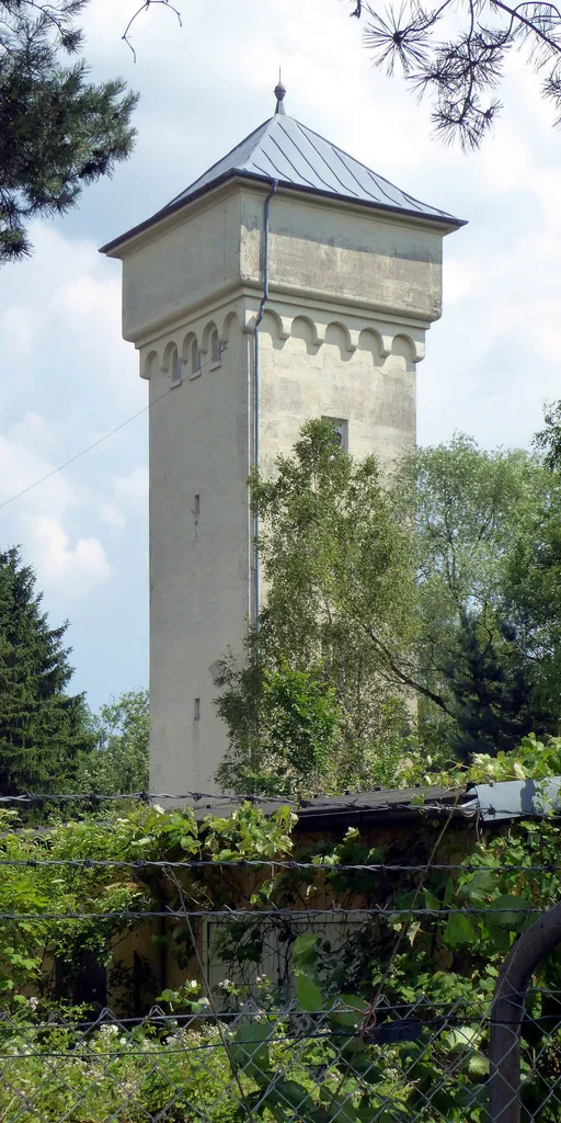 Garching-Hochbrück, ehemaliger Wasserturm der Munitionsanstalt.