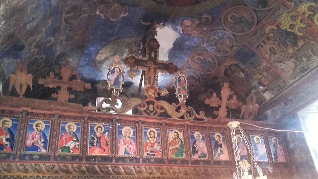 Interior of the Church of Holly Savior in vilage of Rashtak near Skopje, Macedonia