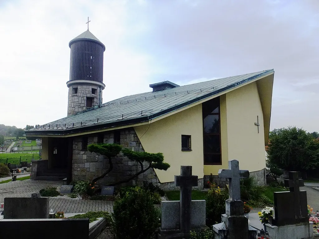 Saint Nicholas Church in Tichá (Nový Jičín District), built on the place of the older wooden one, destroyed by the fire after the lightning strike in the 1964 year