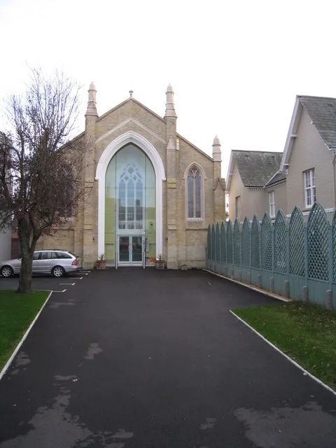 United Reformed Church, High Street, Lymington, Hampshire, seen from north-northwest